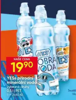 Hruška Yess přírodní minerální voda nabídka