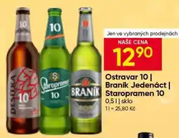Hruška Ostravar 10 | Braník Jedenáct | Staropramen 10 nabídka