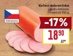 Billa Kuřecí debrecínka nabídka