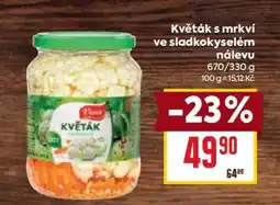 Billa Květák s mrkví ve sladkokyselém nálevu nabídka