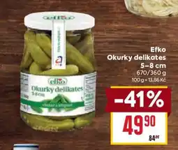 Billa Efko Okurky delikates 5–8 cm nabídka