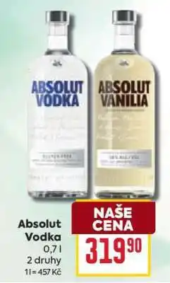 Billa Absolut Vodka nabídka