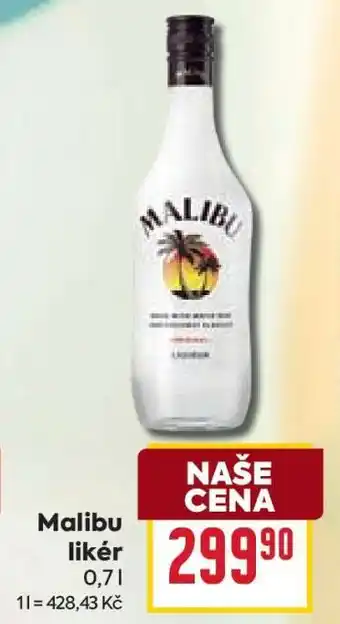 Billa Malibu likér nabídka
