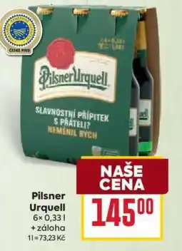 Billa Pilsner Urquell nabídka