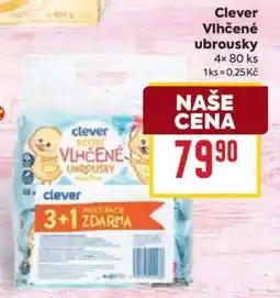 Billa Clever Vlhčené ubrousky nabídka