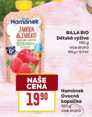 Billa Hamánek ovocná kapsička nabídka