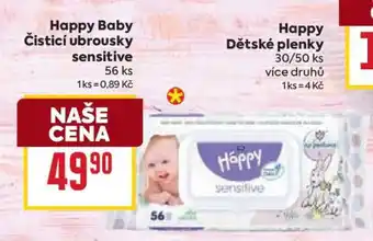 Billa Happy Baby Čistící ubrousky sensitive nabídka
