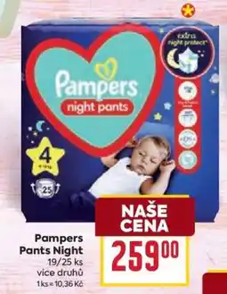 Billa Pampers Pants Night nabídka