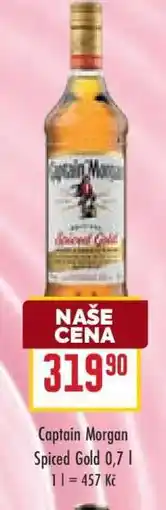 Billa Captain Morgan Spiced Gold 0,7 l nabídka