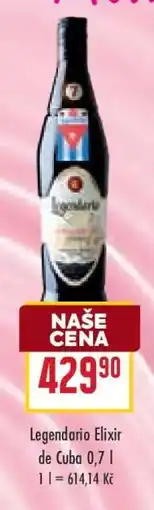 Billa Legendario Elixir de Cuba 0,7 l nabídka