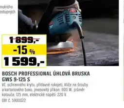 OBI Bosch professional úhlová bruska GWS 9-125 S nabídka