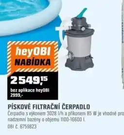 OBI Pískové filtrační čerpadlo nabídka