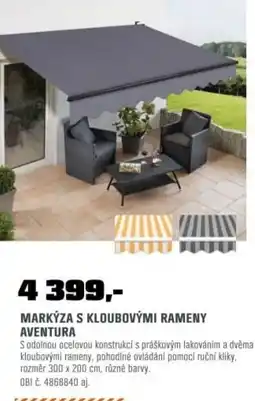 OBI Markýza s kloubovými rameny aventura nabídka