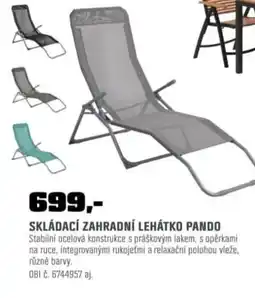 OBI Skládací zahradní lehátko pando nabídka