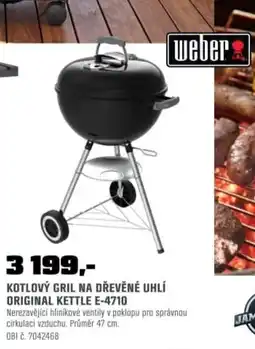 OBI Kotlový gril na dřevěné uhlí original kettle E-4710 nabídka