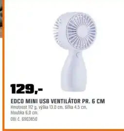 OBI Edco mini usb ventilátor pr. nabídka