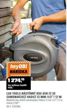 OBI Lux-tools nástěnný box asr-12 se samonavíjecí hadicí nabídka
