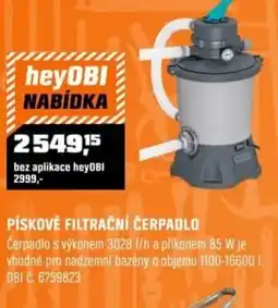 OBI Pískové filtrační čerpadlo nabídka
