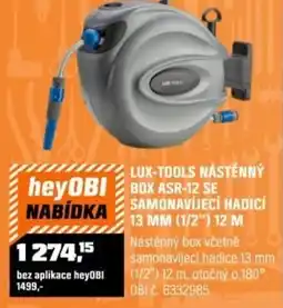 OBI Lux-tools nástěnný box asr-12 se samonavíjecí hadicí nabídka
