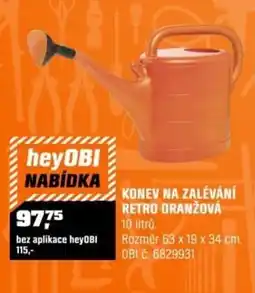 OBI Konev na zalévání retro oranžová nabídka