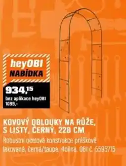 OBI Kovový oblouky na růže, s listy, černý nabídka