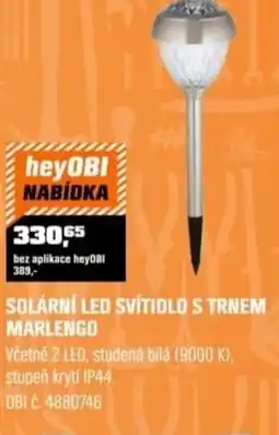 OBI Solární led svítidlo s trnem marlengo nabídka