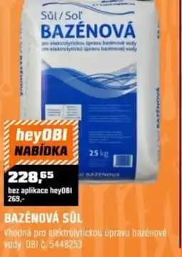 OBI Bazénová sůl nabídka