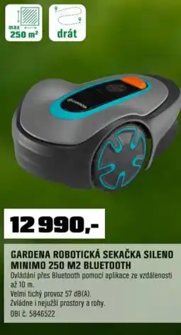 OBI Gardena robotická sekačka sileno minimo 250 m2 bluetooth nabídka