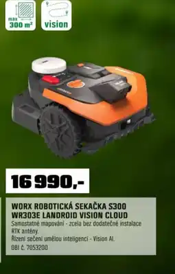 OBI Worx robotická sekačka S300 WR303E landroid vision cloud nabídka