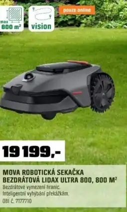 OBI Mova robotická sekačka bezdrátová lidax ultra 800, 800 m² nabídka