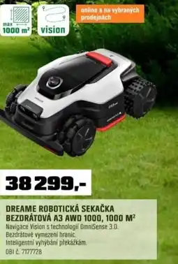 OBI Dreame robotická sekačka bezdrátová a3 awd 1000, 1000 m² nabídka