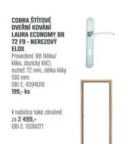 OBI Cobra štítové dveřní kování laura economy bb 72 f9 - nerezový elox nabídka