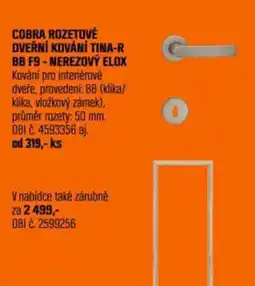 OBI Cobra rozetové dveřní kování tina-r BB F9-NEREZOVÝ elox nabídka