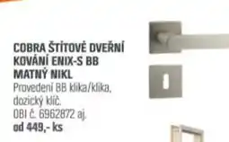 OBI Cobra štítové dveřní kování enix-s bb matný nikl nabídka