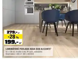 OBI Laminátová podlaha aqua dub alicante nabídka