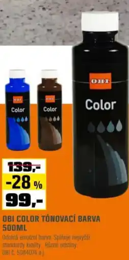 OBI Obi color tónovací barva nabídka