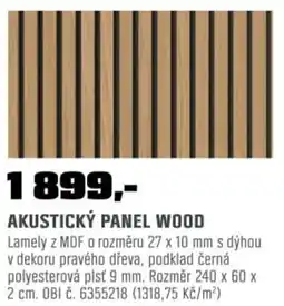 OBI Akustický panel wood nabídka