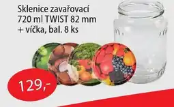 Fortel Sklenice zavařovací 720 ml TWIST 82 mm + víčka, bal. 8 ks nabídka