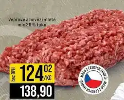 Jip Vepřové a hovězí mleté mix 20% tuku nabídka