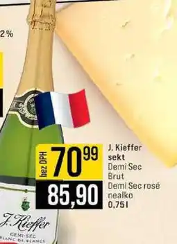 Jip J. Kieffer sekt Demi Sec Brut Demi Sec rosé nealko nabídka