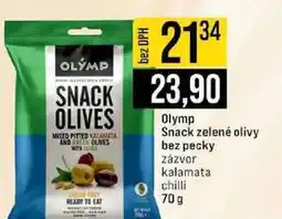 Jip Olymp Snack zelené olivy bez pecky zázvor kalamata chilli nabídka