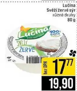 Jip Lučina Svěží žervé sýr různé druhy nabídka