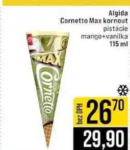 Jip Algida Cornetto Max kornout pistácie mango+vanilka 115 ml nabídka
