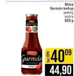 Jip Otma Gurmán kečup jemný ostrý nabídka