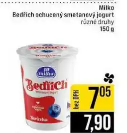 Jip Milko Bedřich ochucený smetanový jogurt různé druhy nabídka