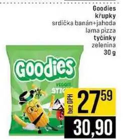Jip Goodies křupky srdíčka banán+jahoda lama pizza tyčinky zelenina 30 g nabídka