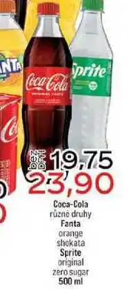 Jip Coca-Cola různé druhy Fanta orange shokata Sprite original zero sugar nabídka