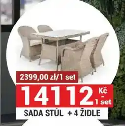 Merkury Market Sada stůl + 4 židle nabídka