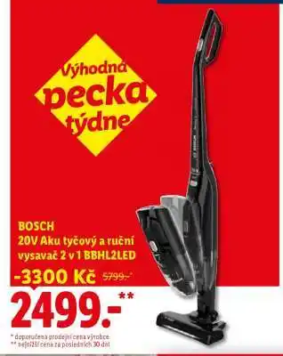 BOSCH 20V Aku tyčový a ruční vysavač 2 v 1 BBHL2LED