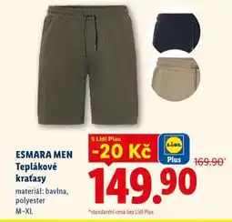 Lidl ESMARA MEN TEPLÁKOVÉ KRAŤASY nabídka